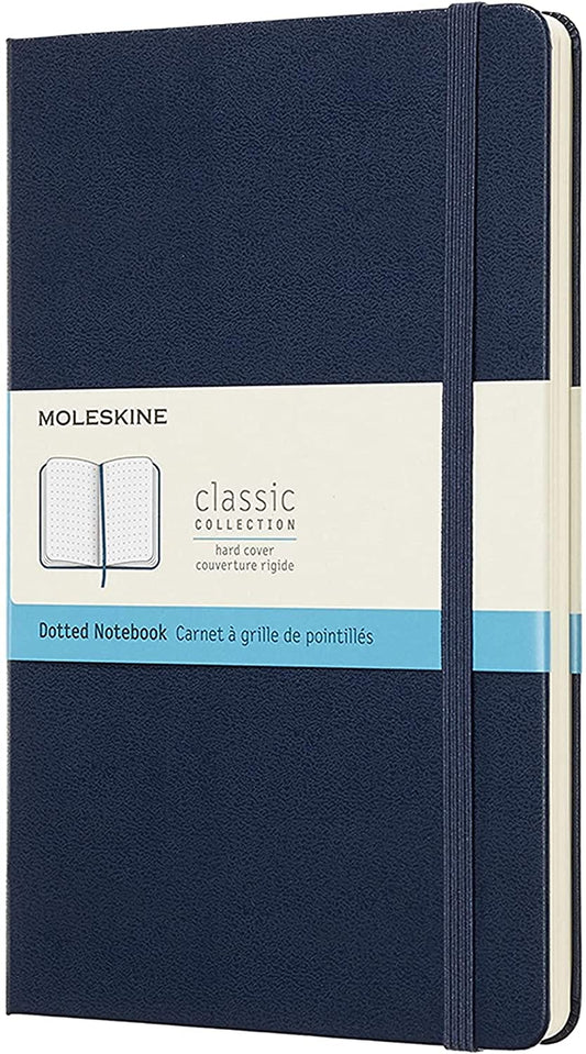 Classic Large Dotted Hard Cover Journal - Sapphire Blue