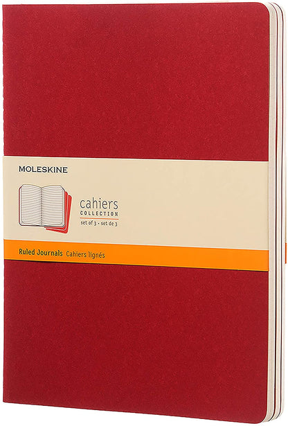 Cahier Extra Large Ruled Journal - Cranberry Red