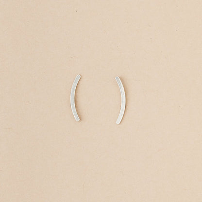 Sterling Silver Comet Curve Earrings
