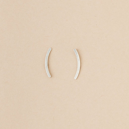 Sterling Silver Comet Curve Earrings