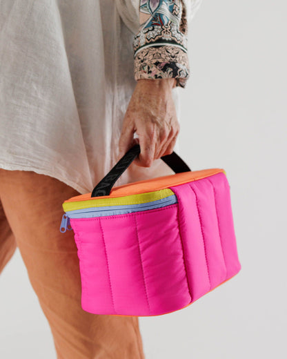 Puffy Lunch Bag - Pink Citrus