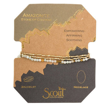Delicate Stone Amazonite Stone of Courage Bracelet/Necklace