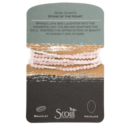 Rose Quartz Stone of the Heart Bracelet/Necklace
