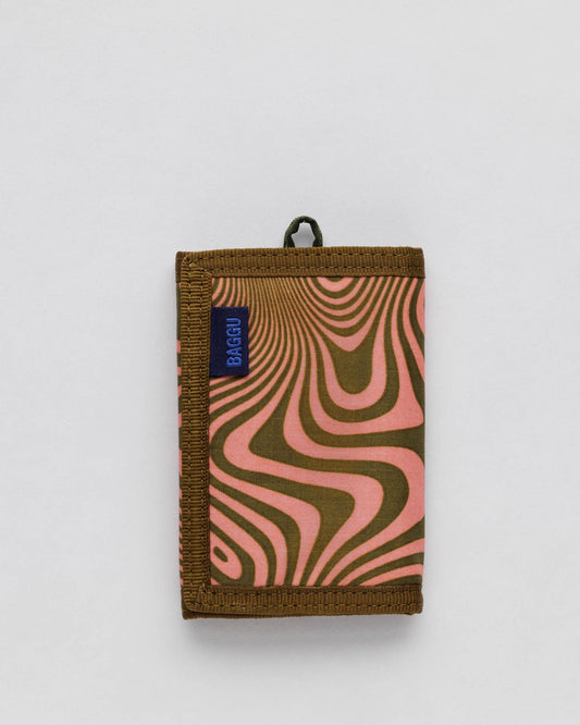 Nylon Wallet - Trippy Swirl Salmon