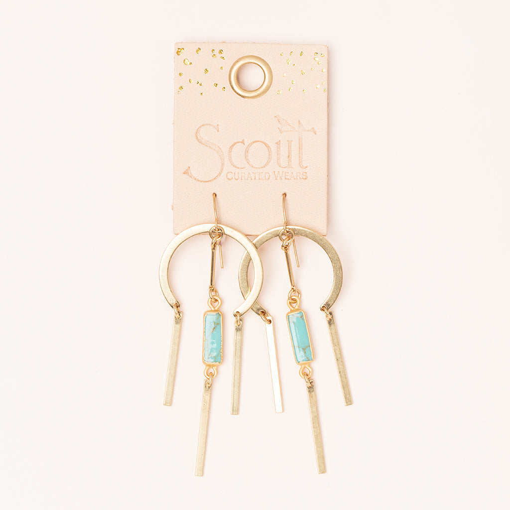 Dream Stone Turquoise/Gold Earrings
