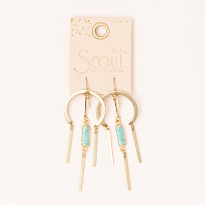 Dream Stone Turquoise/Gold Earrings