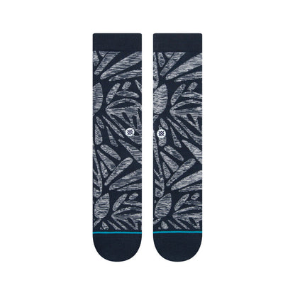 Fractals Sleeve Crew Socks - Navy