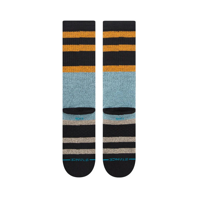 Staggered Crew Socks - Washed Black