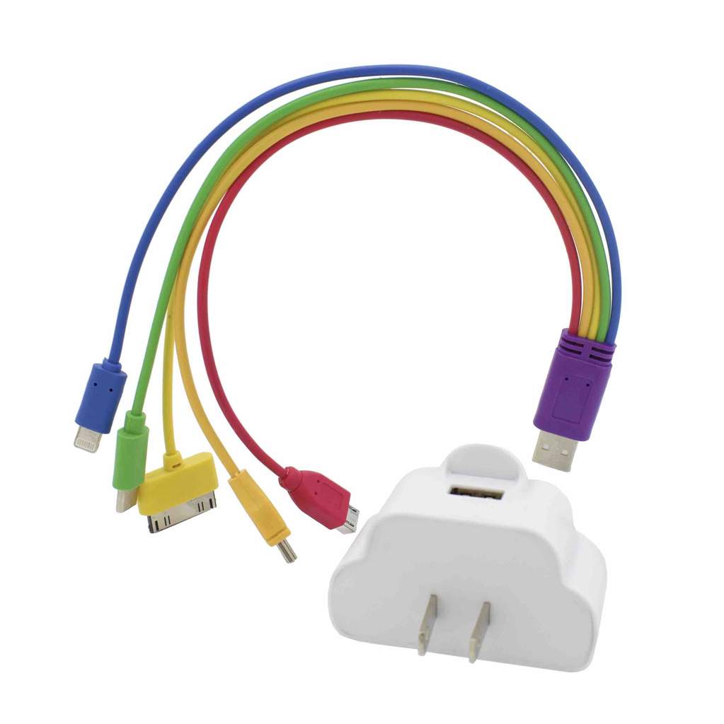 Cloud USB Hub & Rainbow 5-in-1 Cable