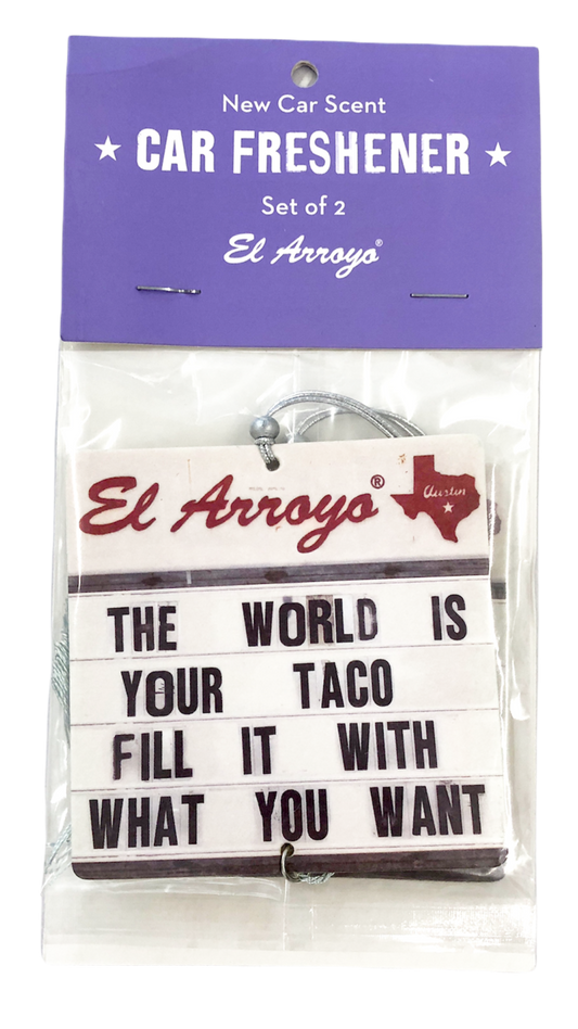 World is Your Taco Car Air Freshener