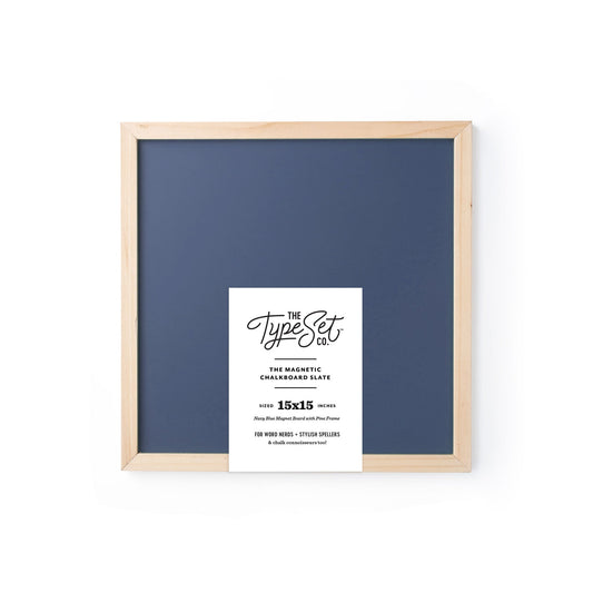 15" x 15" Magnetic Letter Board Slate - Navy Chalkboard