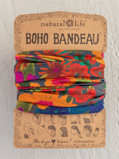 Natural Life Boho Bandeau - Orange/Pink Floral