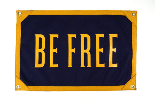 Be Free Camp Flag • United By Blue x True Hand Society x Oxford Pennant Original