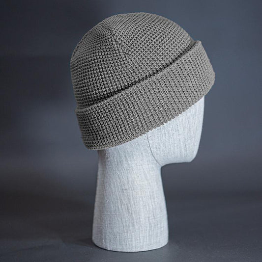 Waffle Beanie - Heather Grey