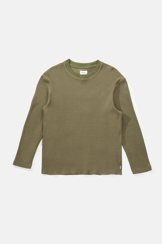 Classic Waffle Knit LS - Olive