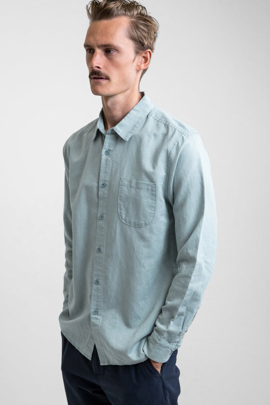Classic Linen LS Shirt - Eucalyptus