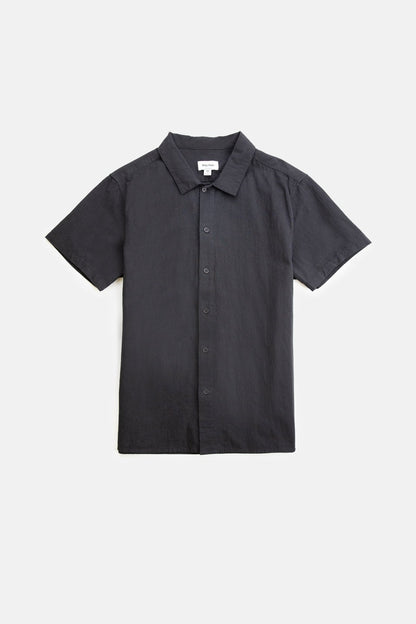 Classic Linen Shirt SS - Vintage Black