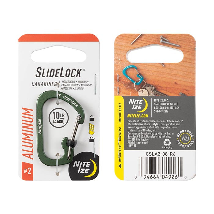 Slidelock Carabiner Aluminum - #2 Olive