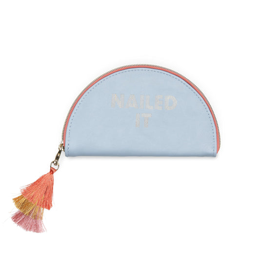 Blue Nailed It Vegan Leather Manicure Kit