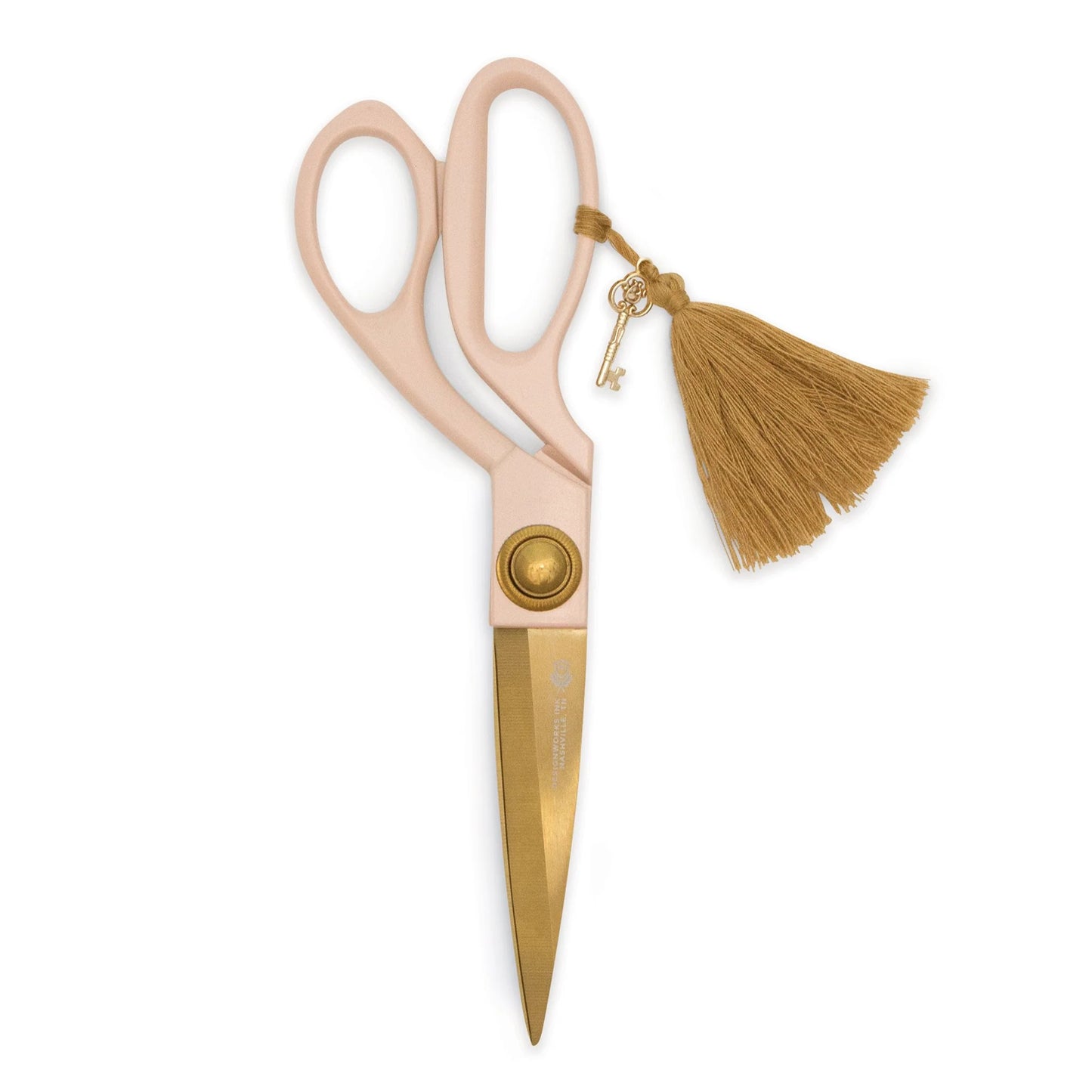 Scissors w/Tassel & Charm - Dusty Blush