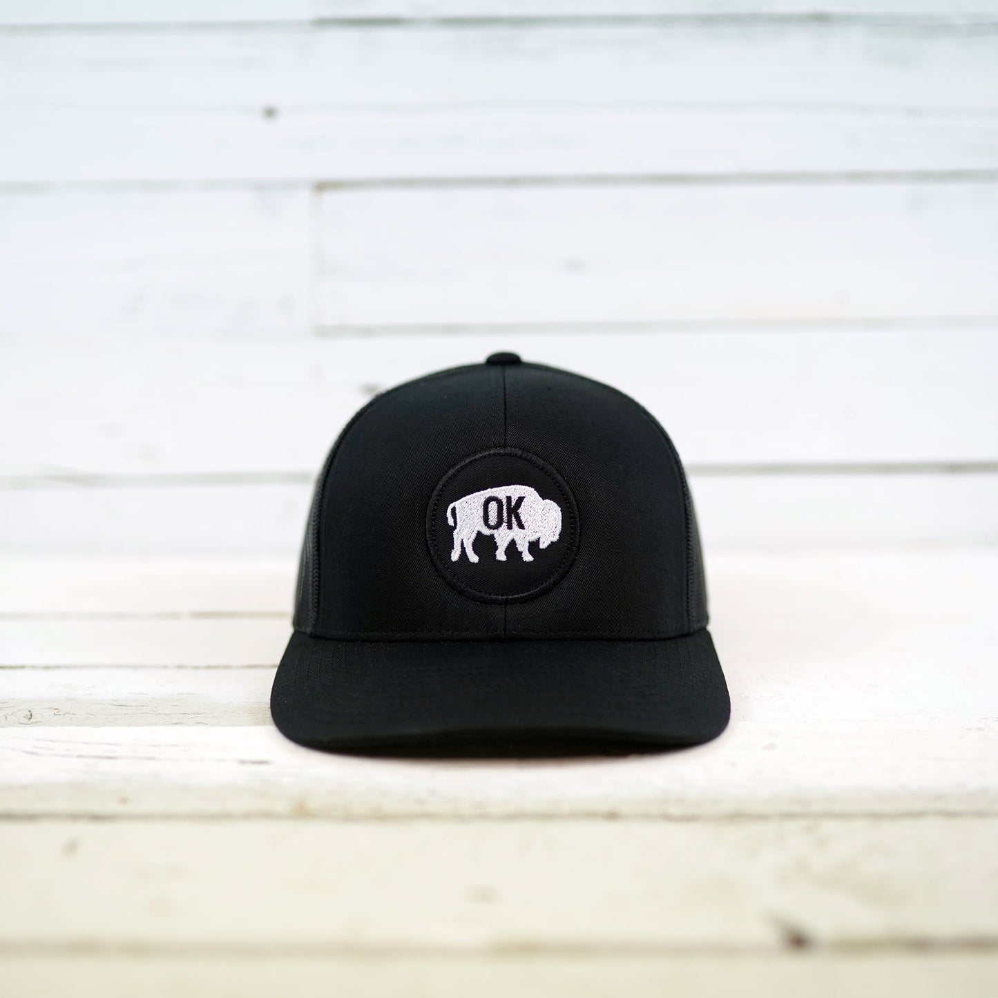 Circle Bison Hat - Black