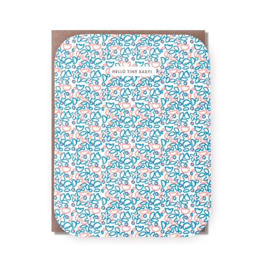 Tiny Baby Neon Floral Card
