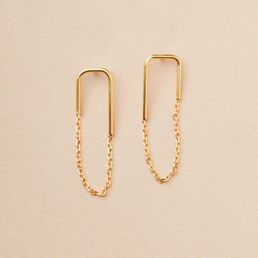Refined Earring Collection - Filament Stud/Gold Vemeil