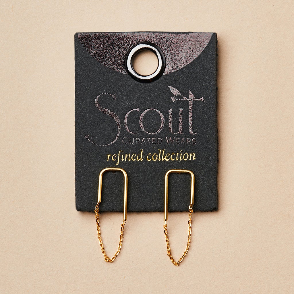 Refined Earring Collection - Filament Stud/Gold Vemeil