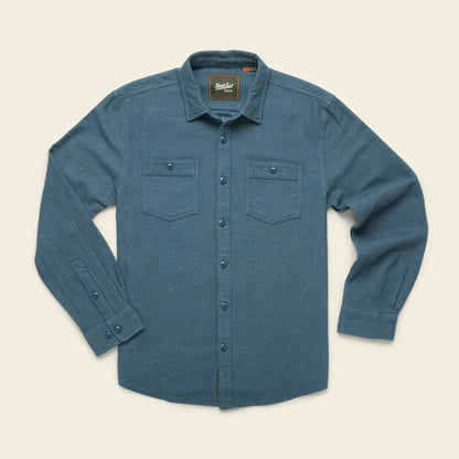 Rodanthe Flannel - Smoked Blue Fleck