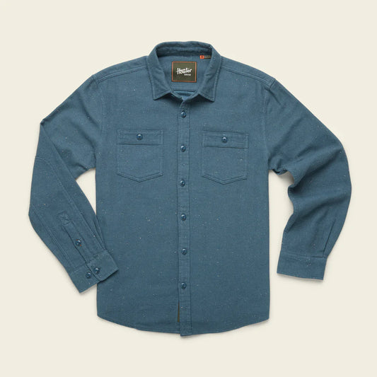Rodanthe Flannel - Smoked Blue Fleck