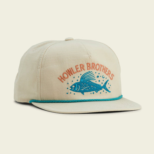 Unstructured Snapback Hats - Creative Creatures Roosterfish: Off White OSFA
