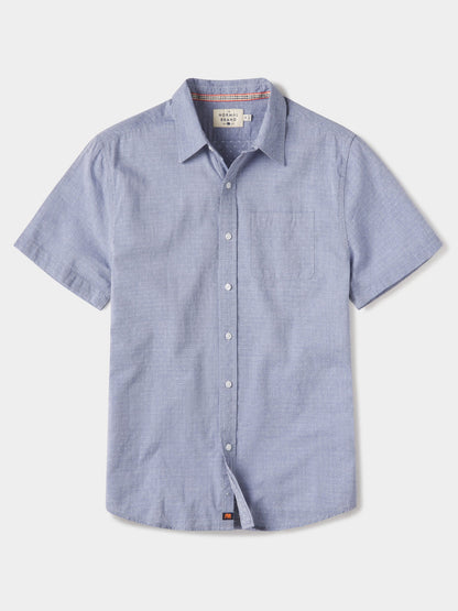 FINAL SALE - Freshwater Button Up Shirt - Blue Dobby