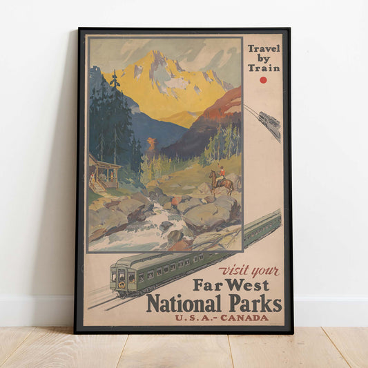 Vintage Far West National Parks Print