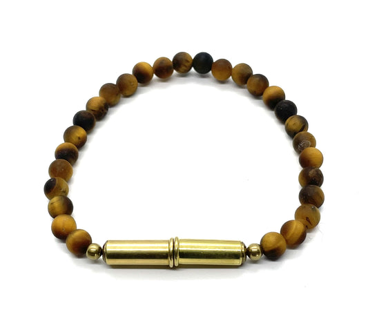 Flint Beaded Single Bracelet - Tiger Eye