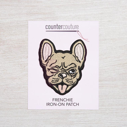 French Bulldog Iron On Embroidered Patch