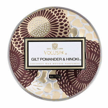 Gilt Hinoki Mini Tin