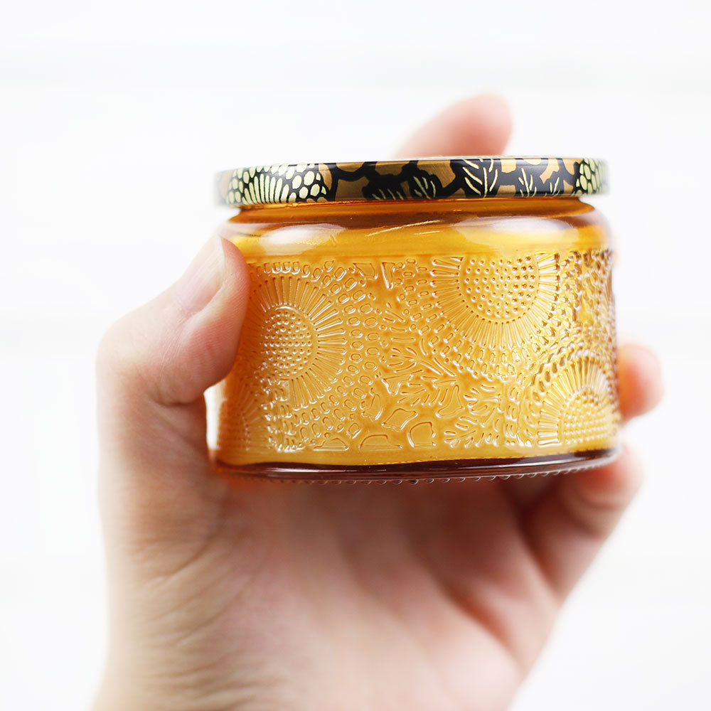 Petite Embossed Candle - Baltic Amber