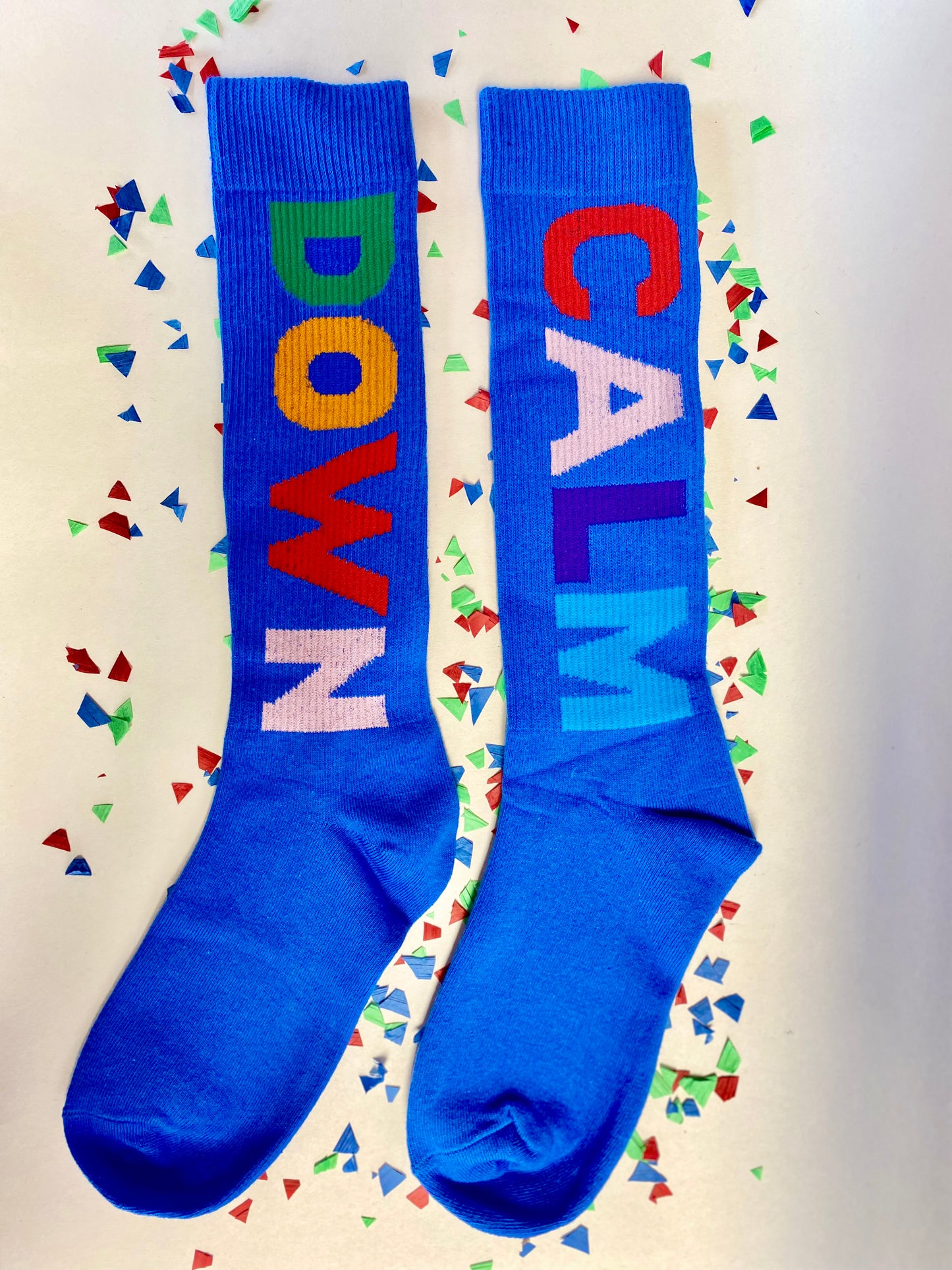 Calm Down Socks - Blue