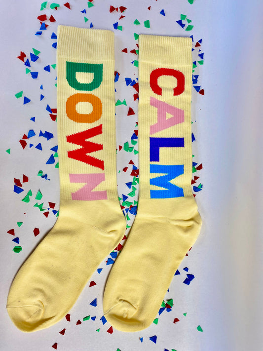 Calm Down Socks - Yellow