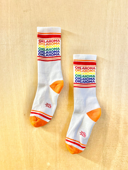 Rainbow Oklahoma Socks