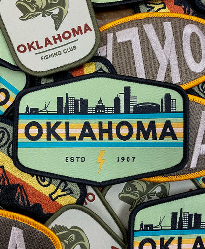 Blue Seven Oklahoma Patches