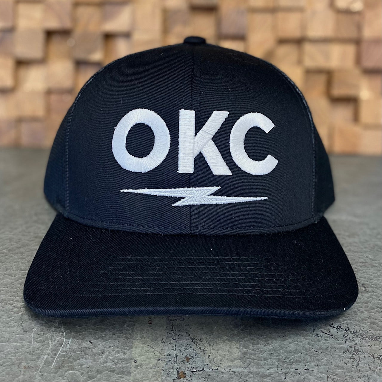 OKC Bolt Hat - Black/White