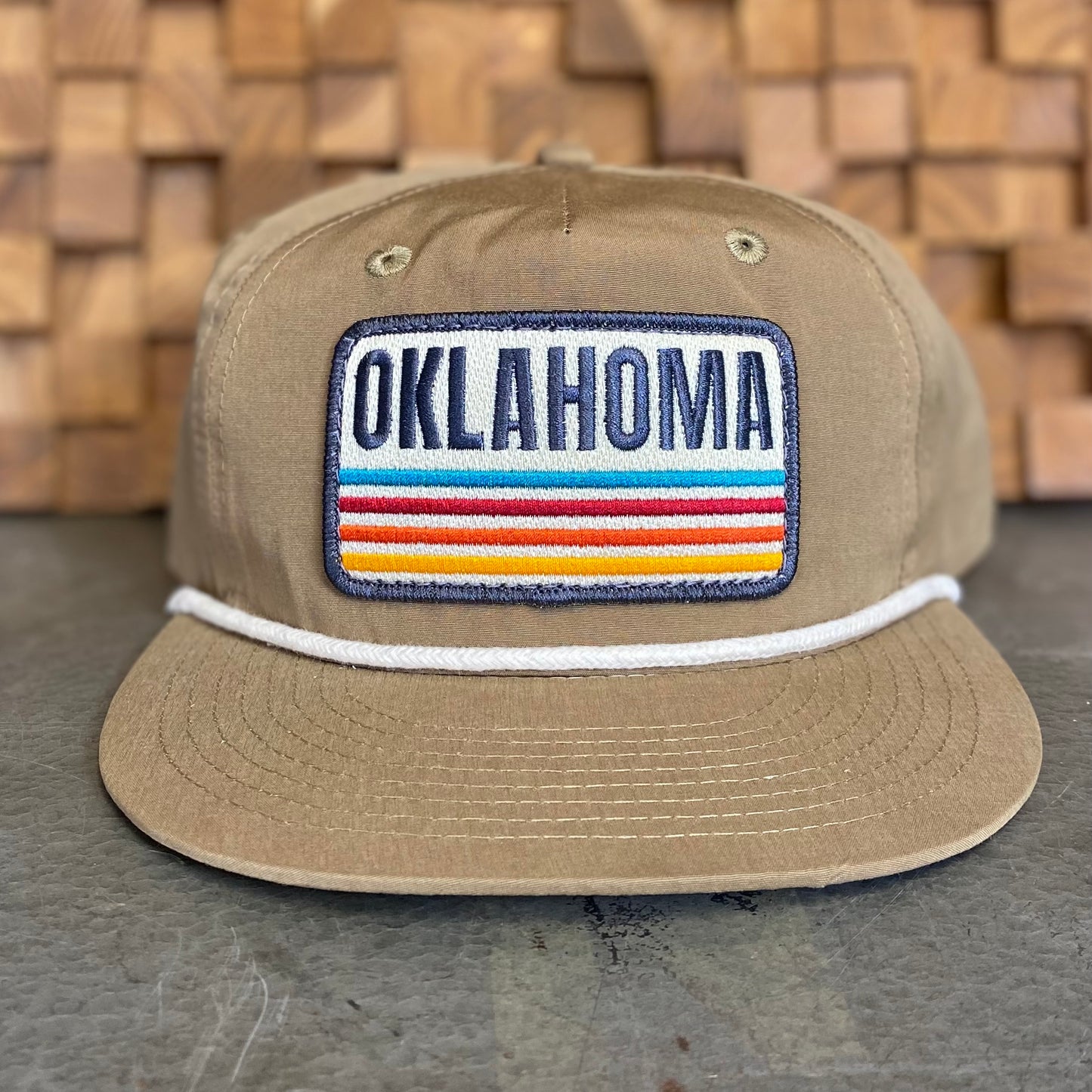Oklahoma Stripes - Tan Rope Hat