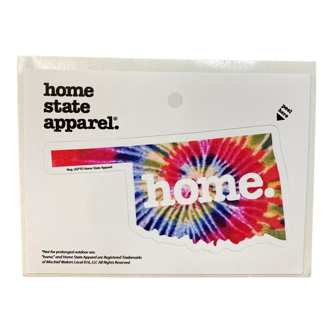 Home. Sticker - Tie Dye