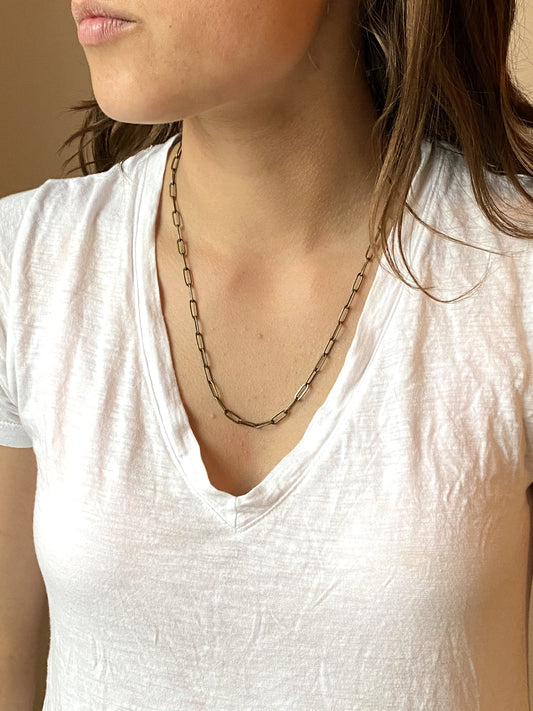 Paper Clip Chain Necklace