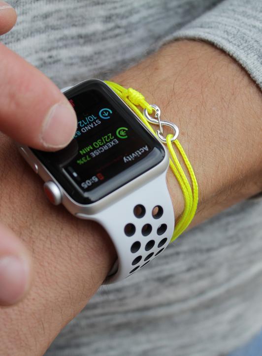 Neon Yellow Infinity Bracelet