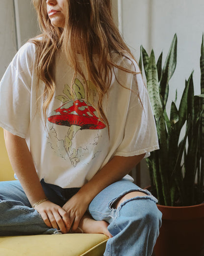 Don't Trip Thrifted Tee - White