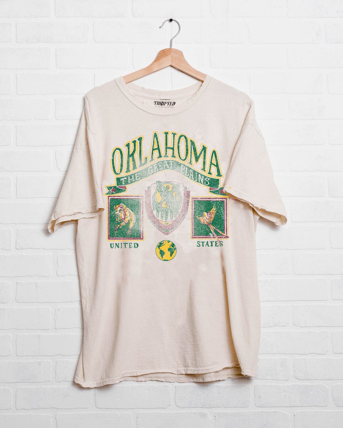 Oklahoma Patch Thrifted Tee