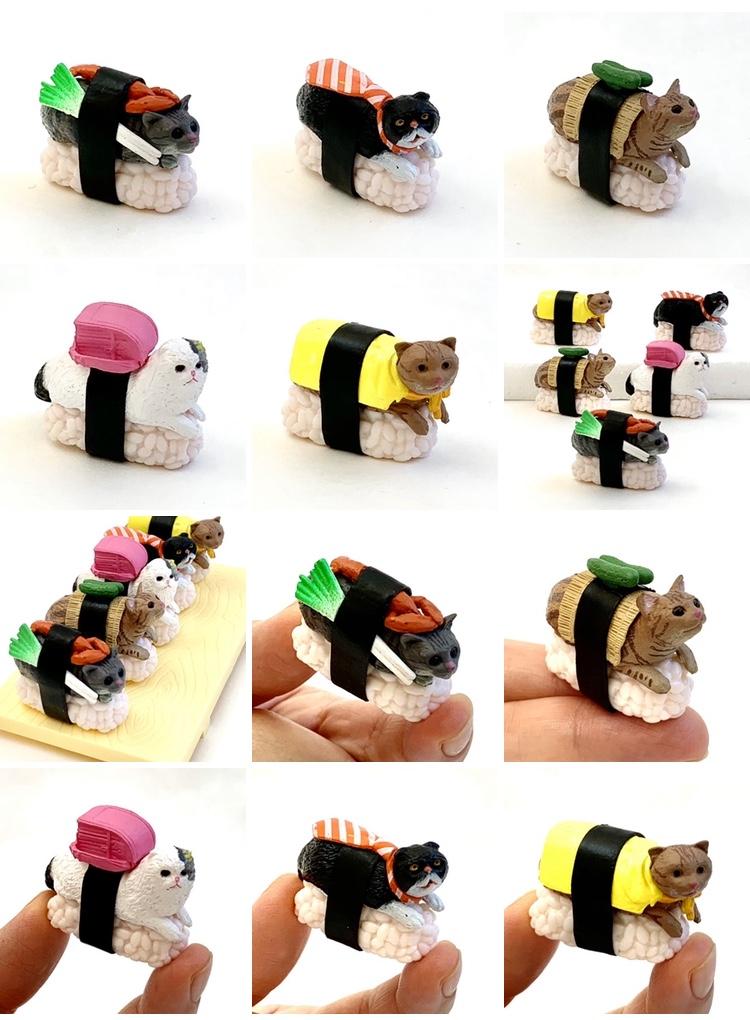 Sushi Cat Figurines