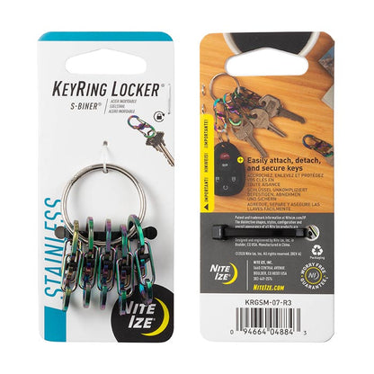 KeyRing Locker S-Biner Stainless Steel - Spectrum